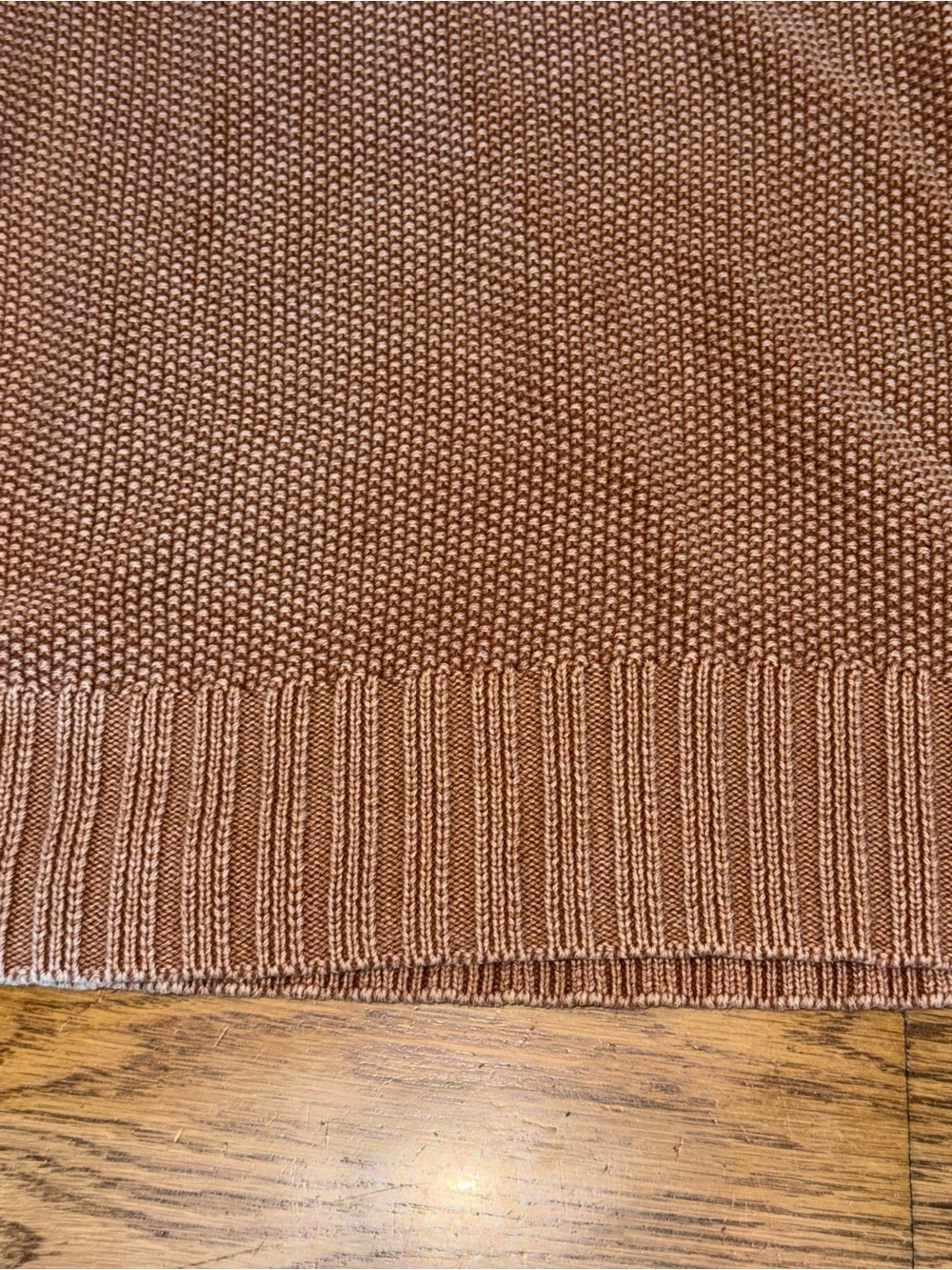 Aerie. Vintage Cotton V Neck Sweater. Horizon Brown. Size XS. - Picture 10 of 12